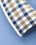 Weekend Offender Lindley L/S polo with Jacquard collar Blue Shadow