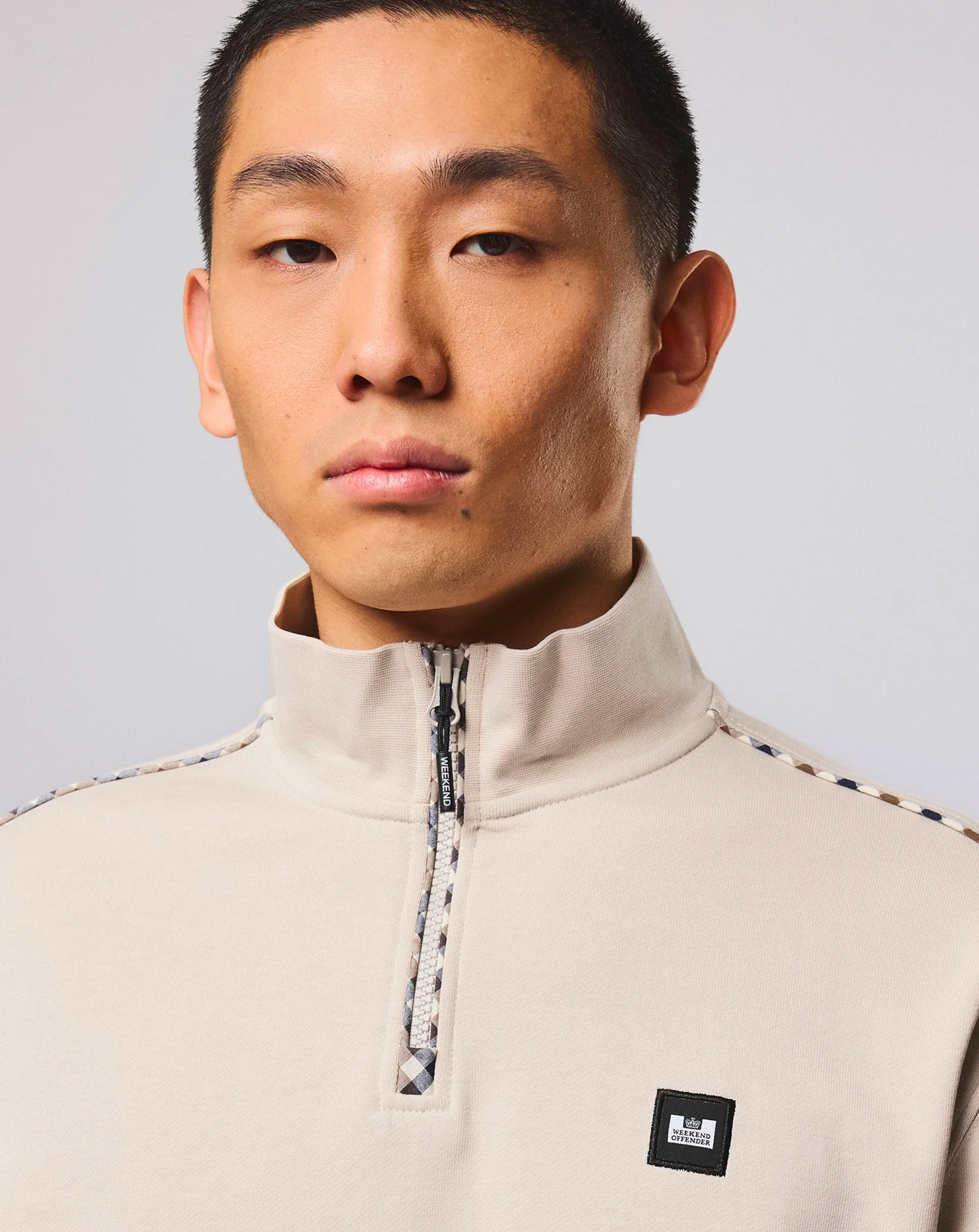 Weekend Offender Matisa 1/4 Zip Sweatshirt CEMENT