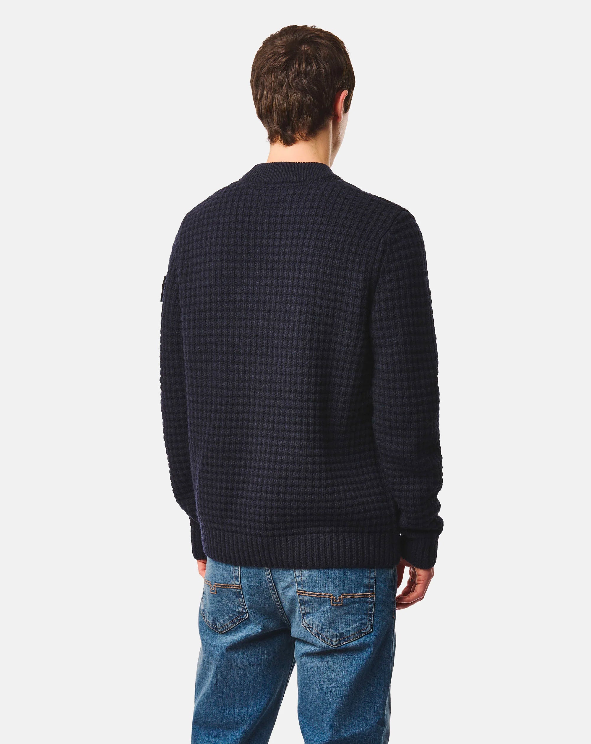 Weekend Offender Molson Chunky Mock Neck knit NAVY