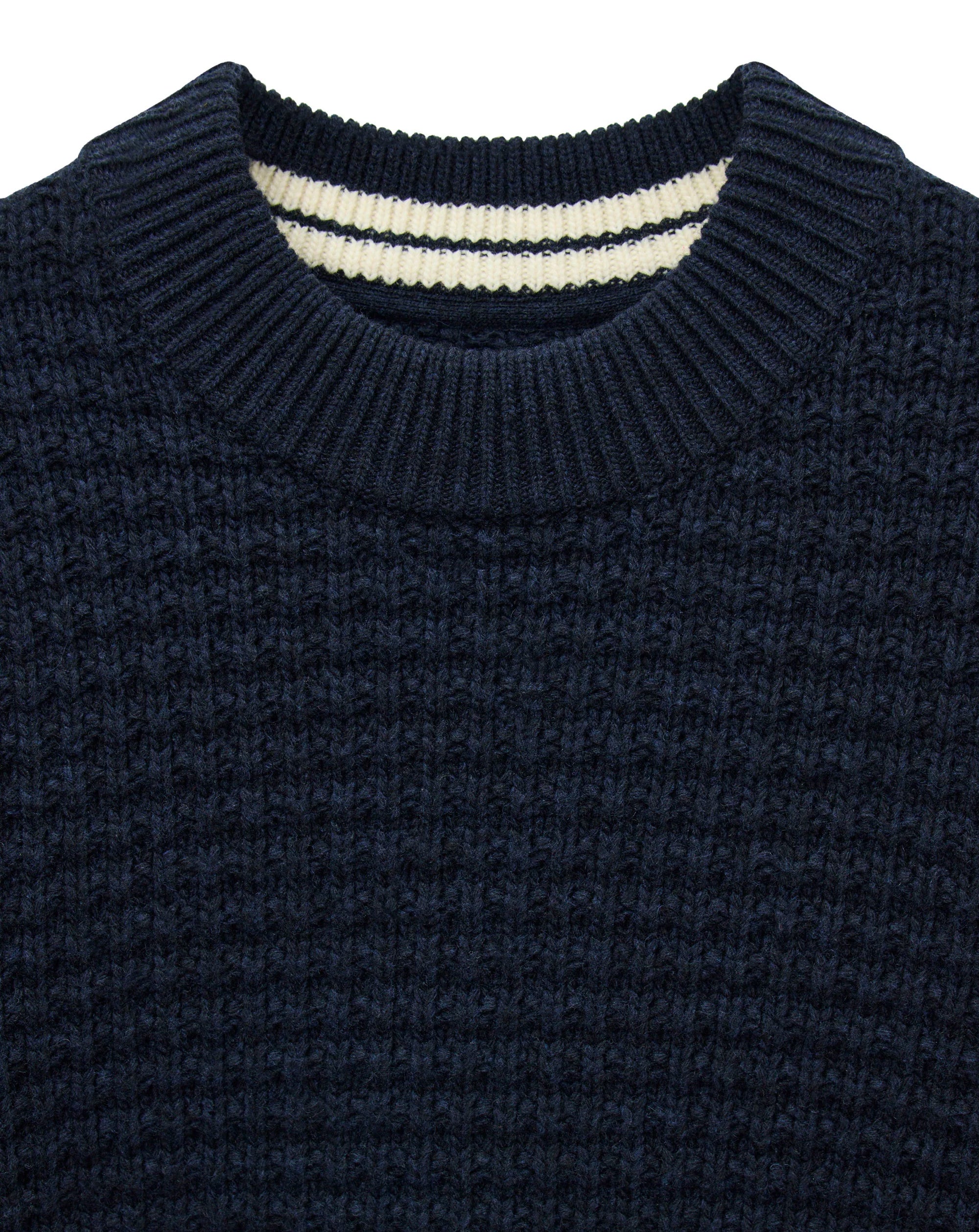 Weekend Offender Molson Chunky Mock Neck knit NAVY