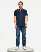 Weekend Offender Monti Zip Polo With Parachute Det Navy/blue Shadow