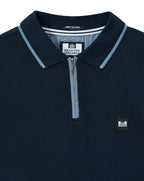 Weekend Offender Monti Zip Polo With Parachute Det Navy/blue Shadow