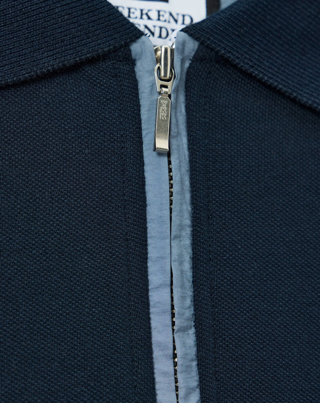 Weekend Offender Monti Zip Polo With Parachute Det Navy/blue Shadow