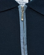 Weekend Offender Monti Zip Polo With Parachute Det Navy/blue Shadow