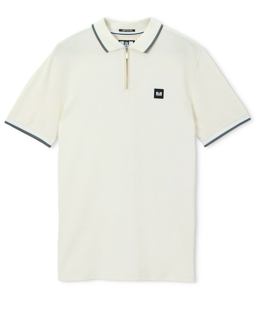 Weekend Offender Monti zip polo with parachute det Ghost Porpoise