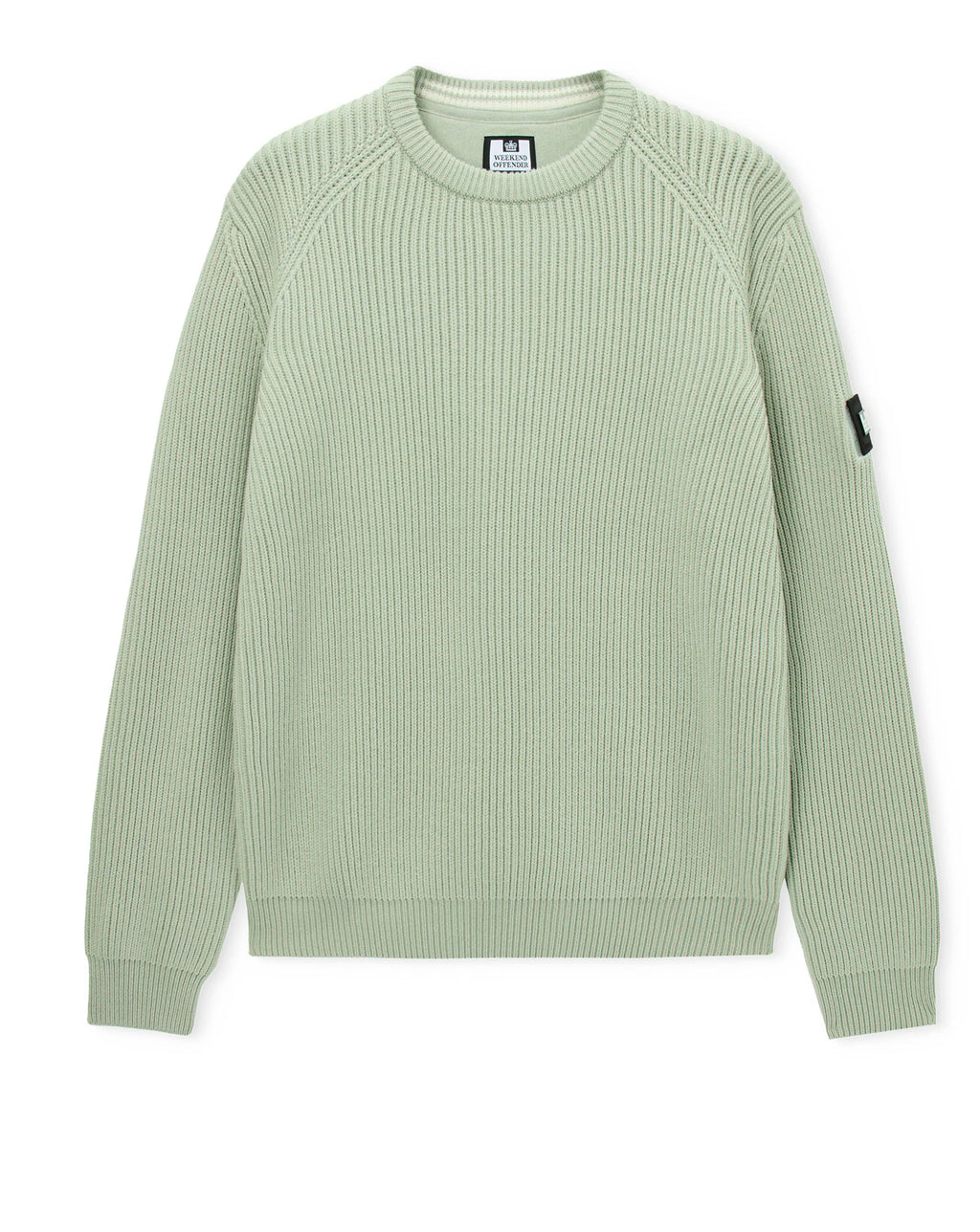 Weekend Offender Morello Rib crew neck jumper Julep green