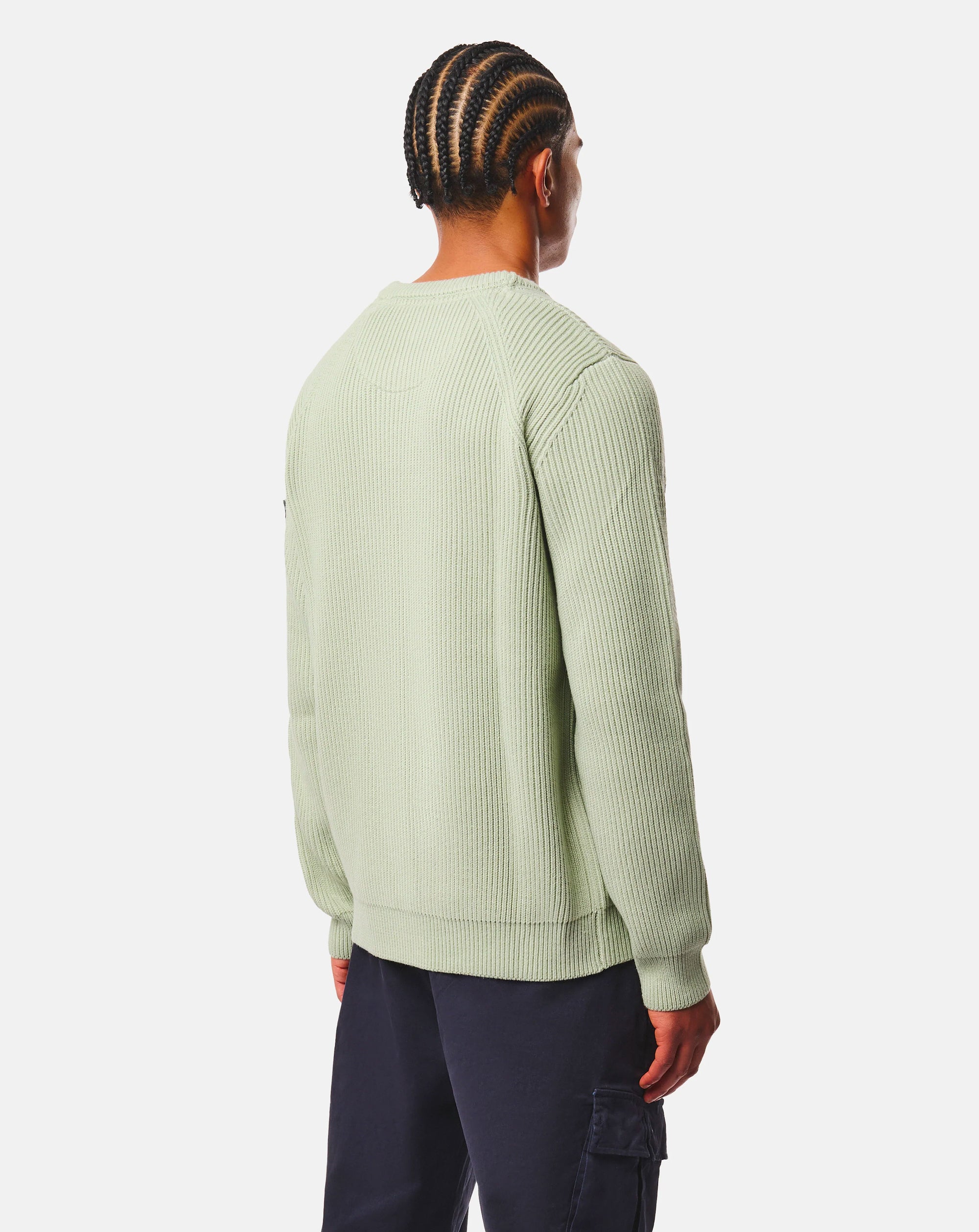 Weekend Offender Morello Rib crew neck jumper Julep green
