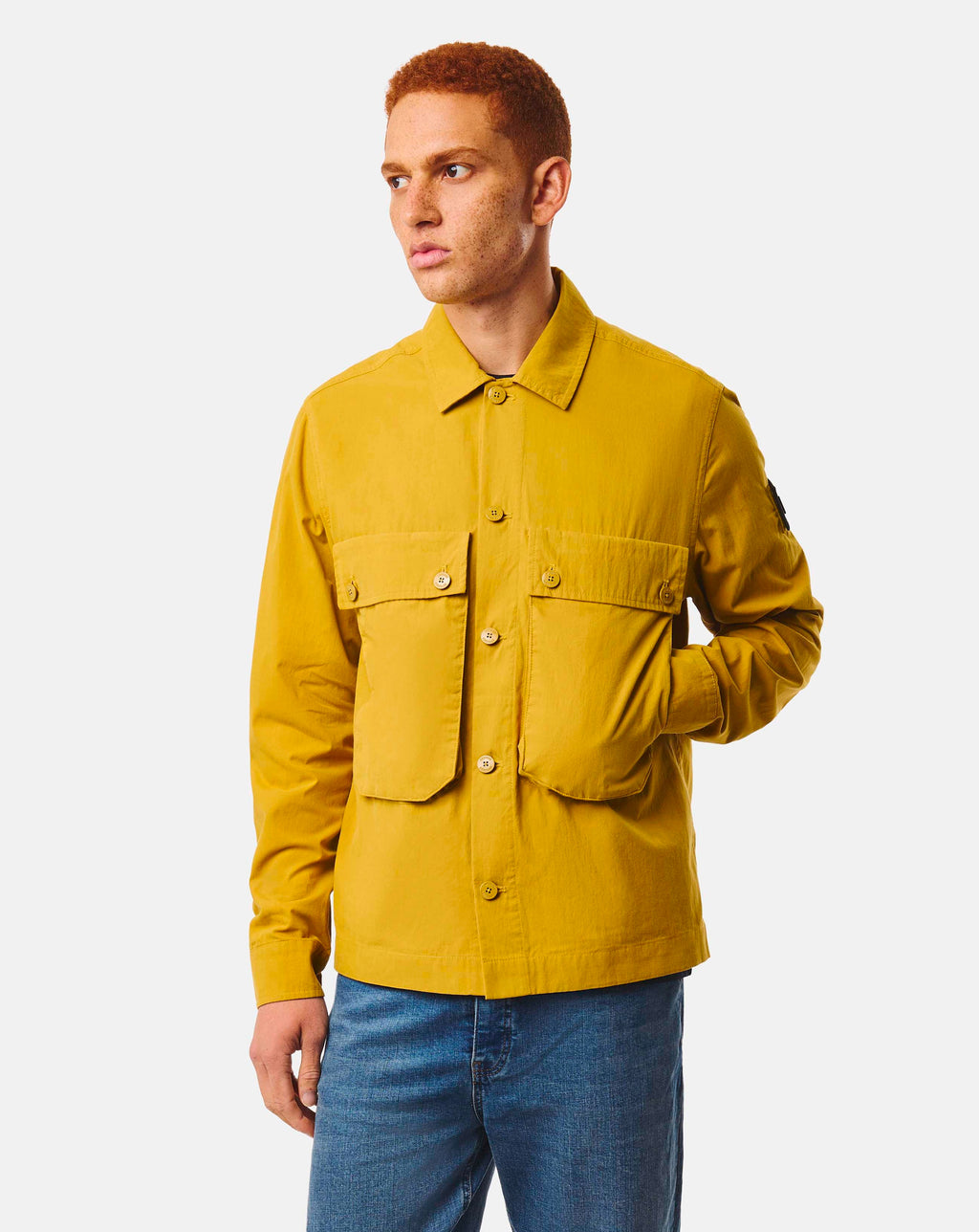 Weekend Offender Pancho relaxed overshirt Saffron
