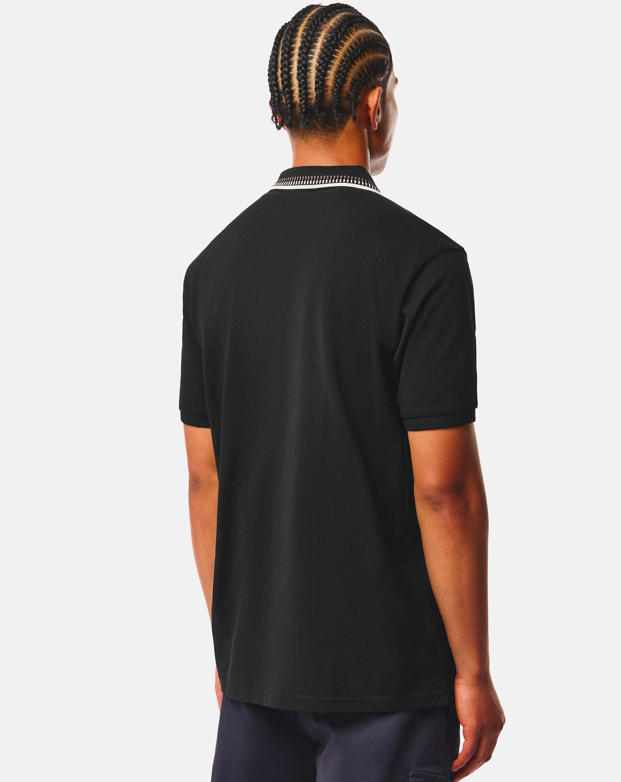Weekend Offender Rockhampton dash tipped polo BLACK