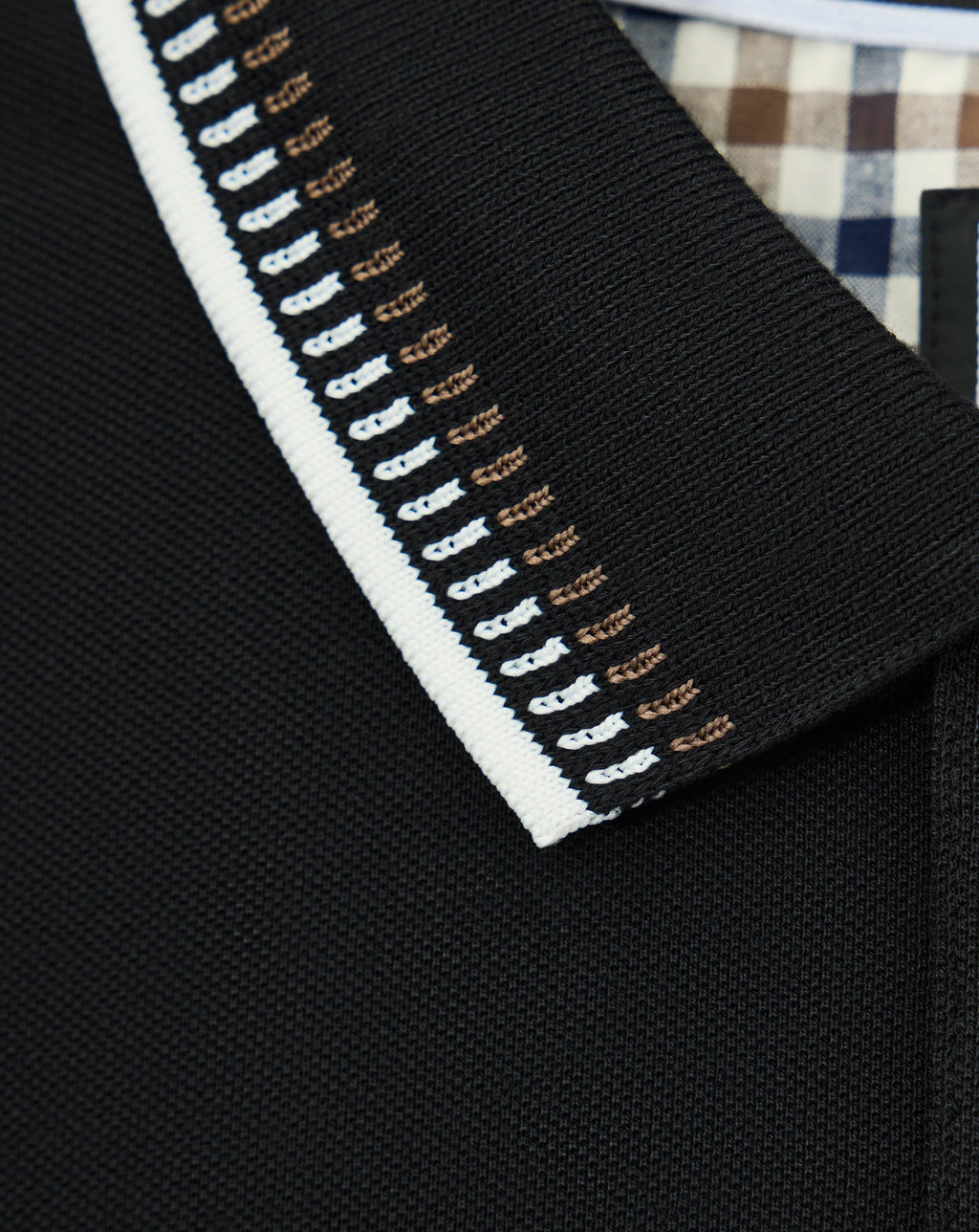 Weekend Offender Rockhampton dash tipped polo BLACK