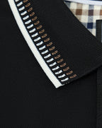 Weekend Offender Rockhampton dash tipped polo BLACK