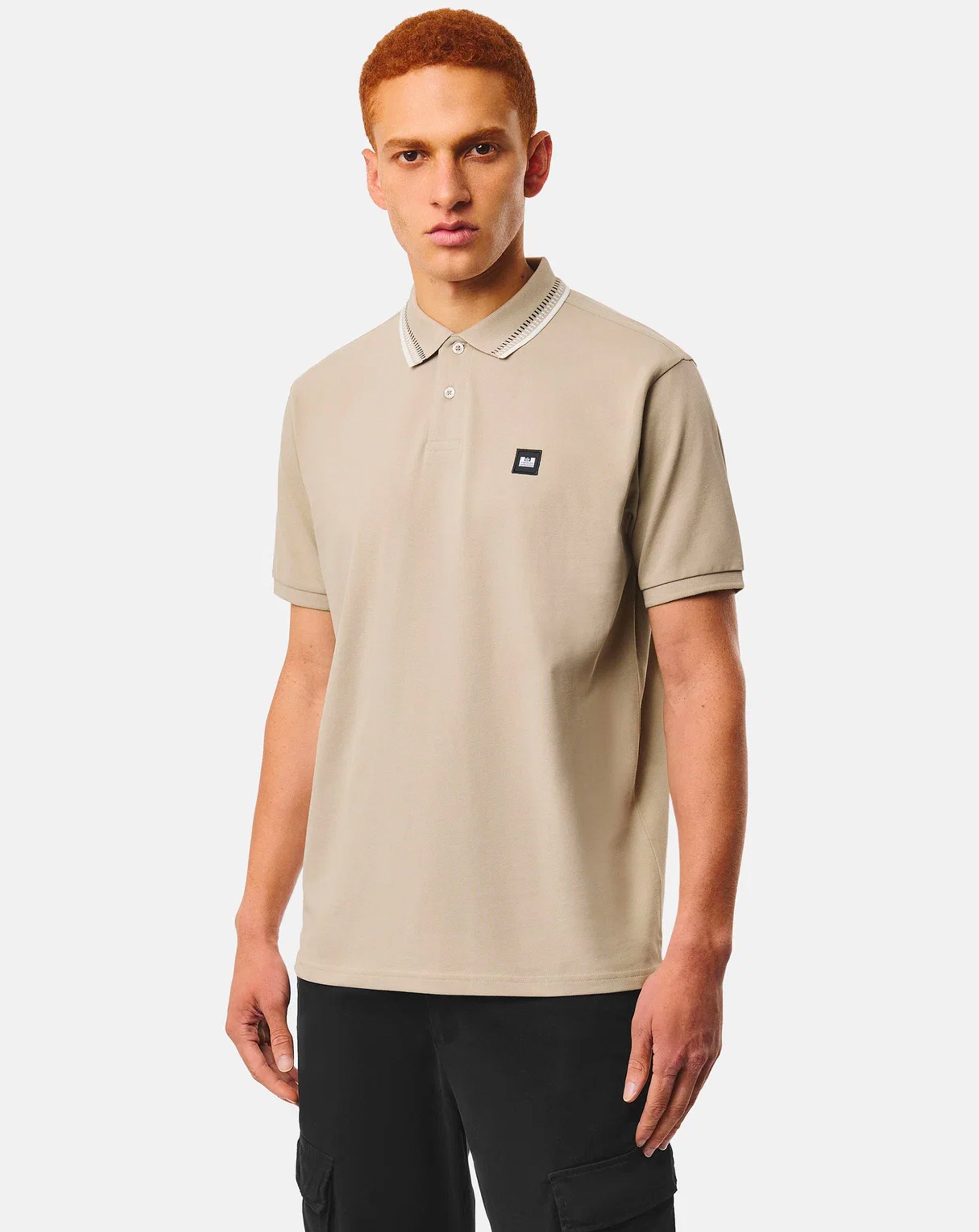 Weekend Offender Rockhampton dash tipped polo Rock