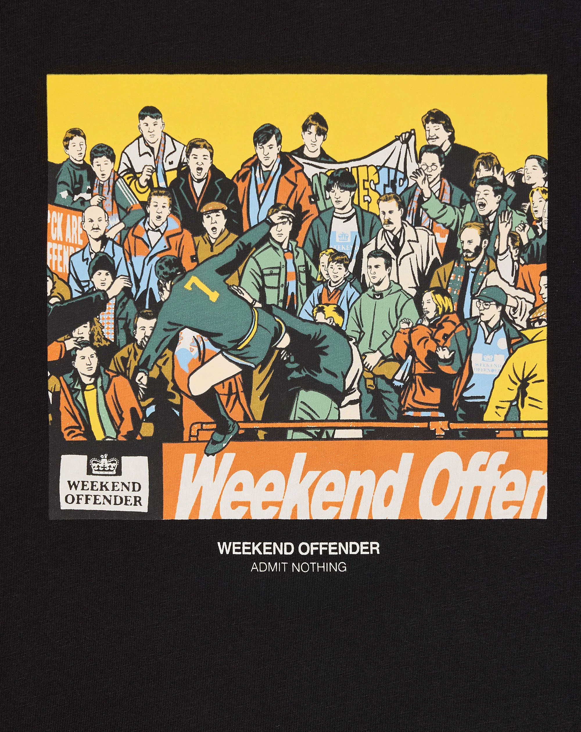 Weekend Offender Selhurst Eric Cantona Kung Fu kick T-shirt Black