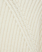Weekend Offender Snetterton Rib funnel 1/4 zip knit Jumper IVORY