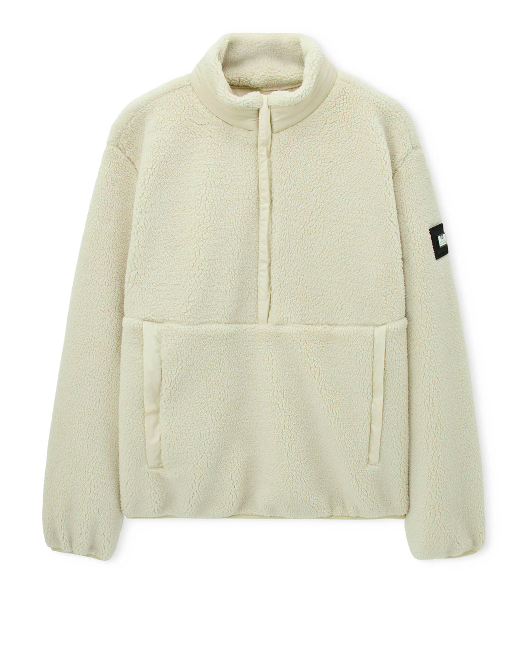 Weekend Offender Stanier 1/4 Zip sherpa jacket CALCIUM