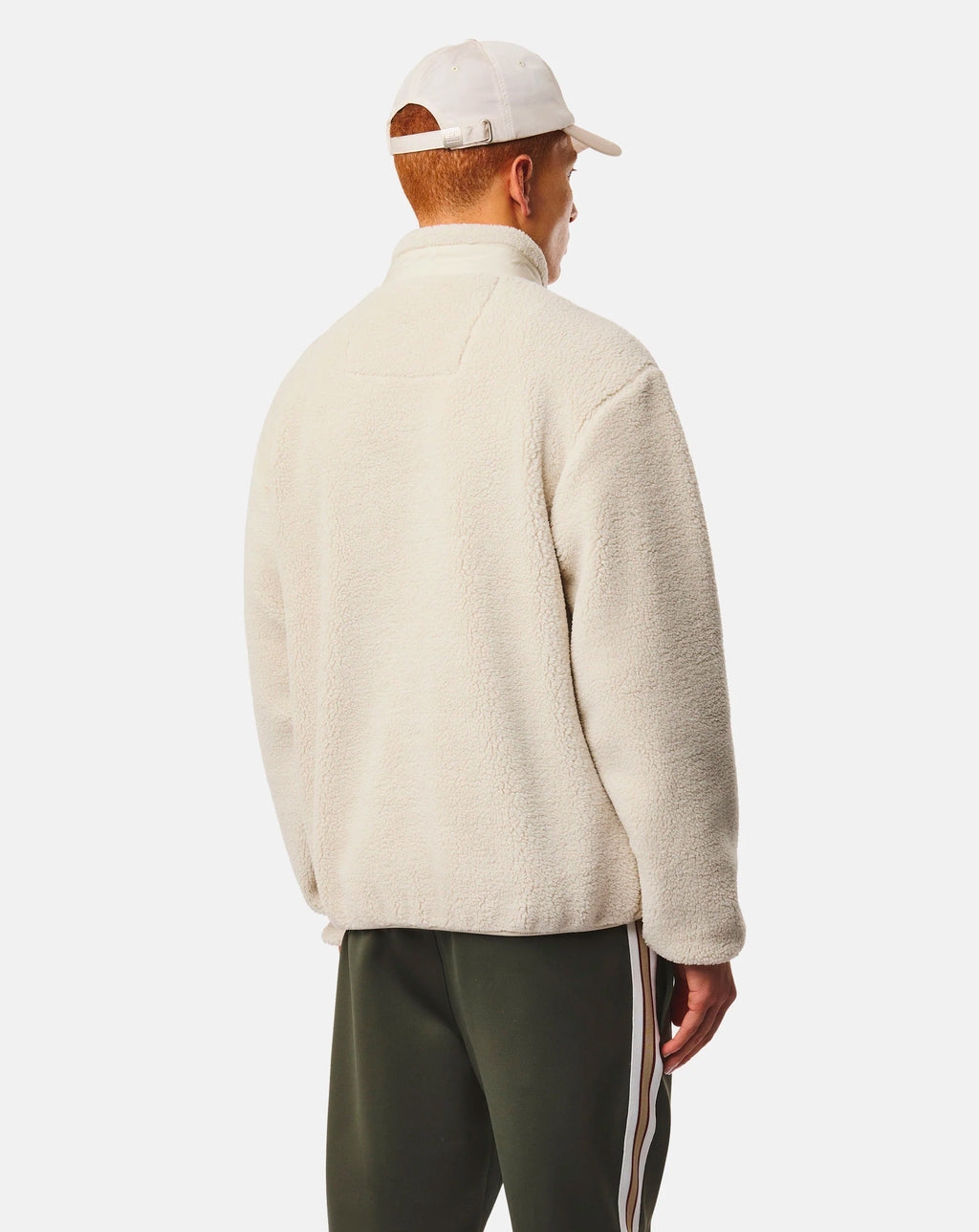 Weekend Offender Stanier 1/4 Zip sherpa jacket CALCIUM