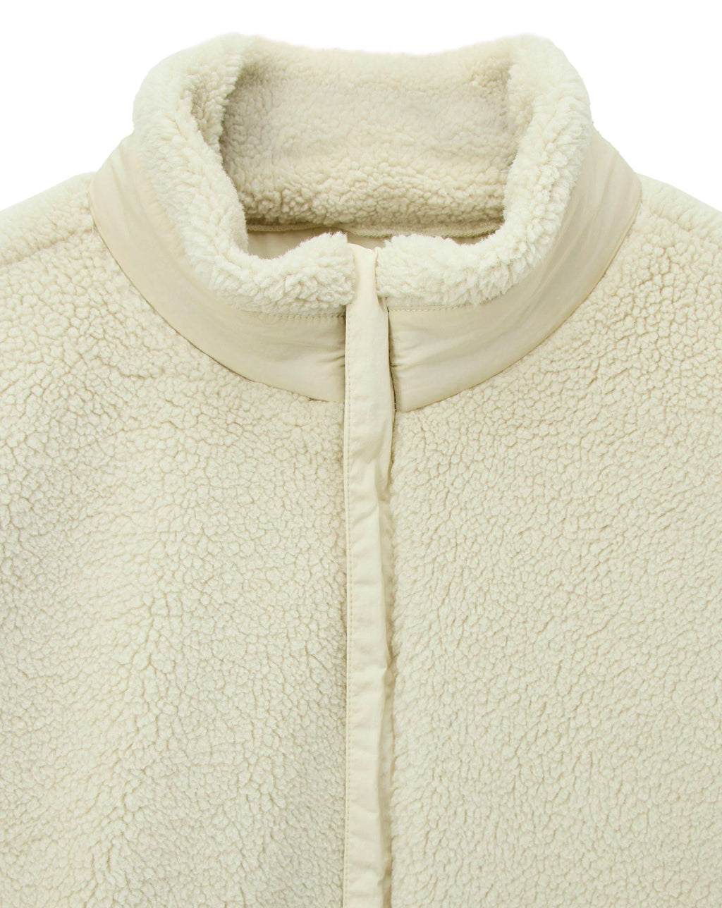 Weekend Offender Stanier 1/4 Zip sherpa jacket CALCIUM