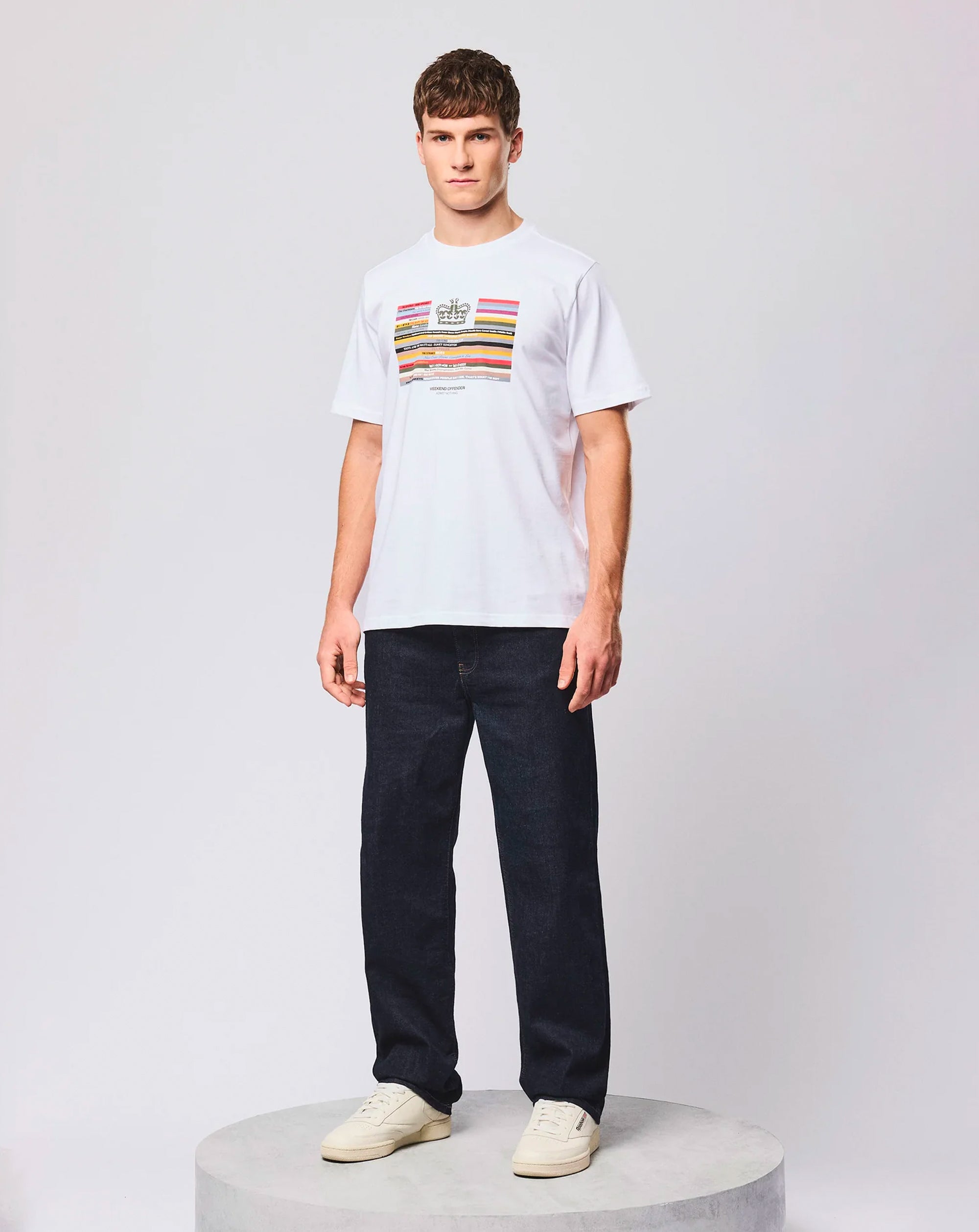 Weekend Offender Vinyl Graphic T-Shirt WHITE