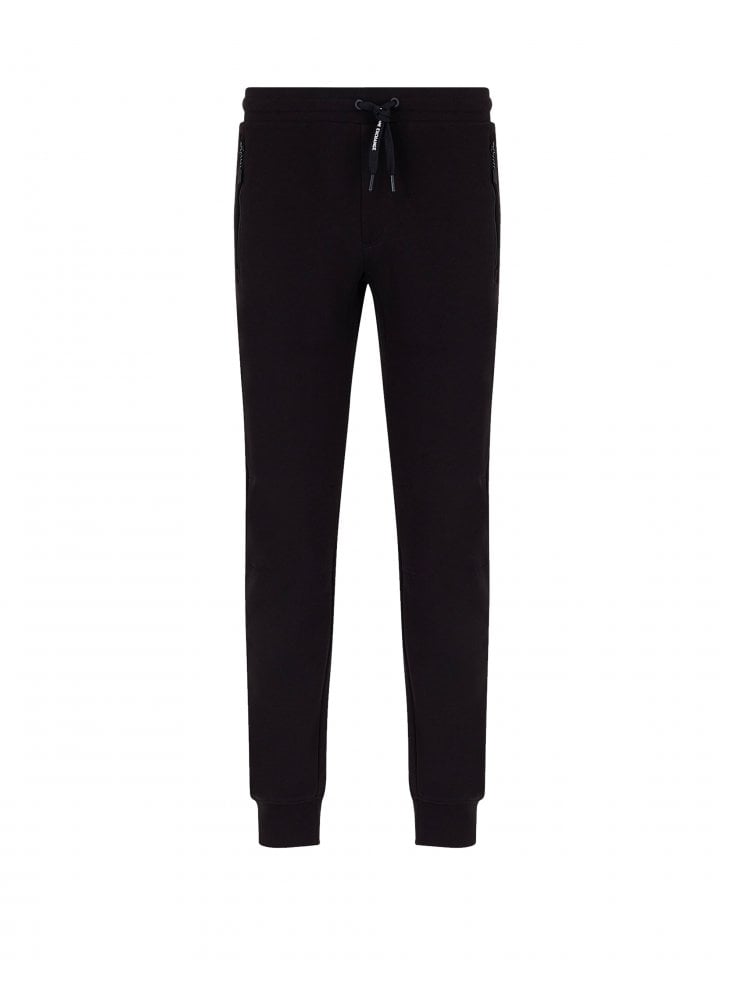 Armani Exchange A|X Mens Track Bottoms With Zip Pocket Black