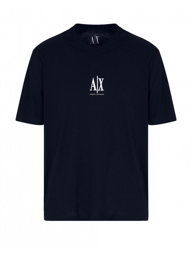 Armani Exchange Crew Neck A|X Logo Tee Deep Navy