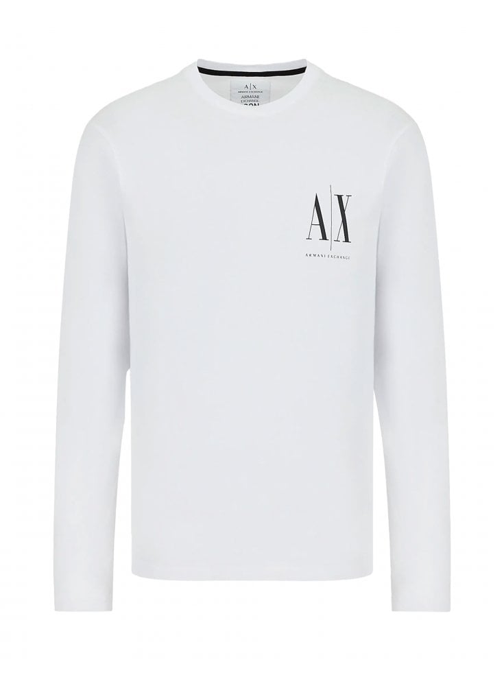 Armani Exchange Ikon Period Long Sleeve T Shirt White