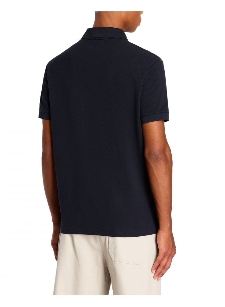 Armani Exchange Jersey Zip Polo Shirt Navy