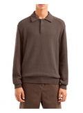 Armani Exchange Knit Polo Maglia Brown Marl