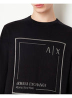 Armani Exchange Knitted Pullover Jumper Black