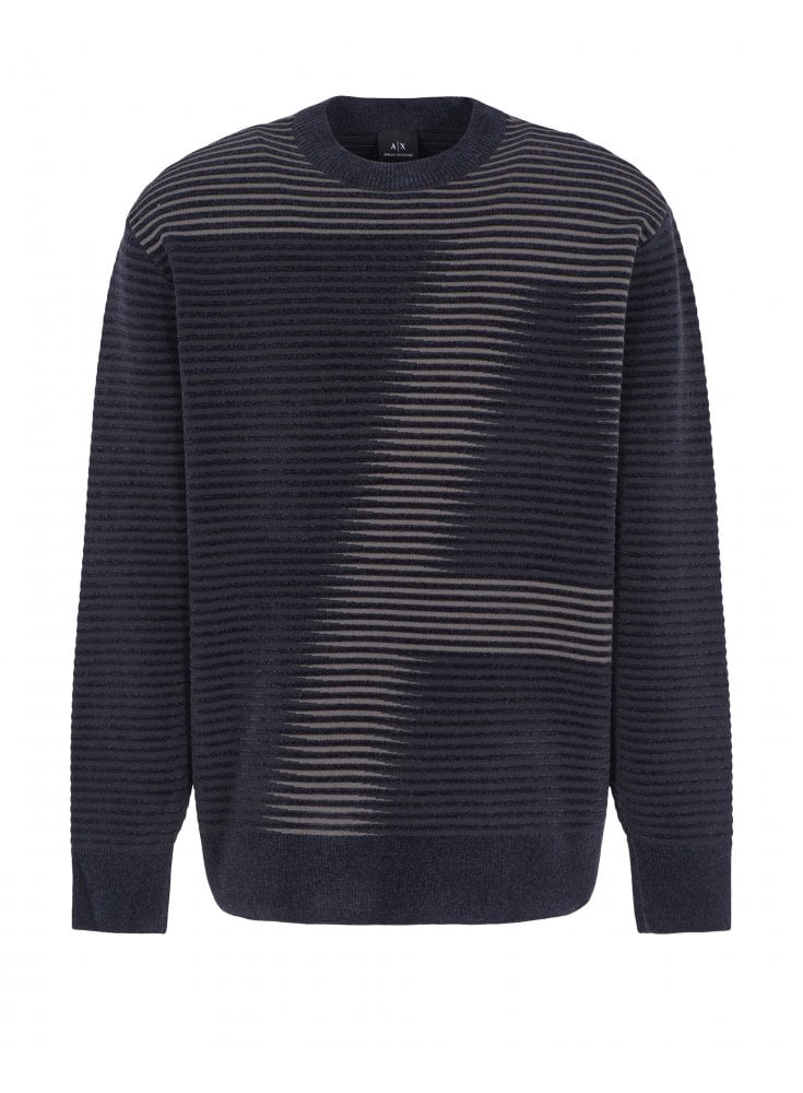 Armani Exchange Knitted Pullover Navy