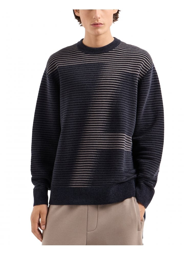 Armani Exchange Knitted Pullover Navy