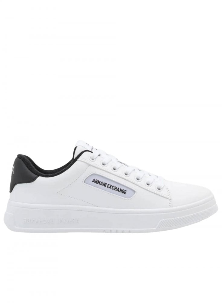 Armani Exchange Leather Trainers White