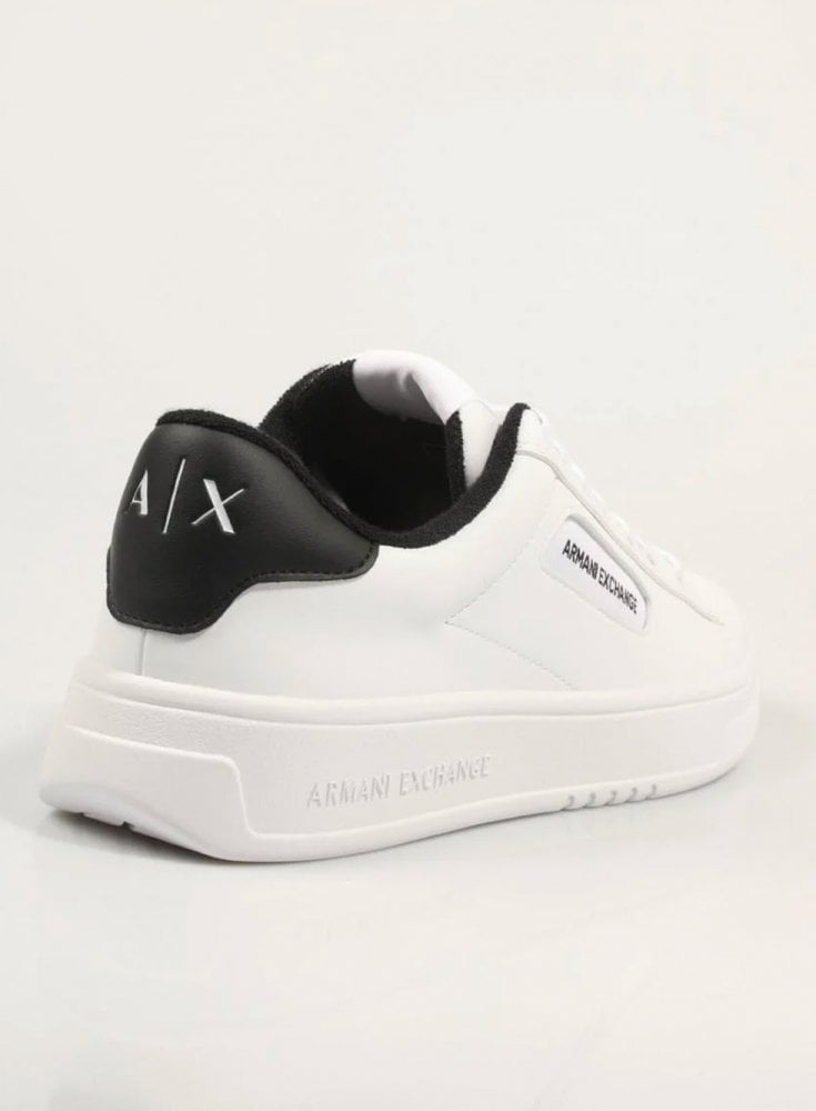 Armani Exchange Leather Trainers White