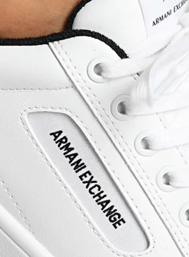 Armani Exchange Leather Trainers White