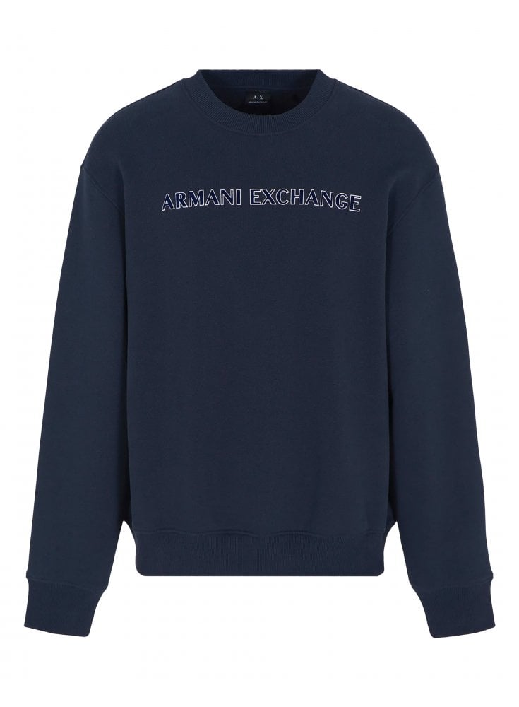 Armani Exchange Logo Sweatshirt Navy
