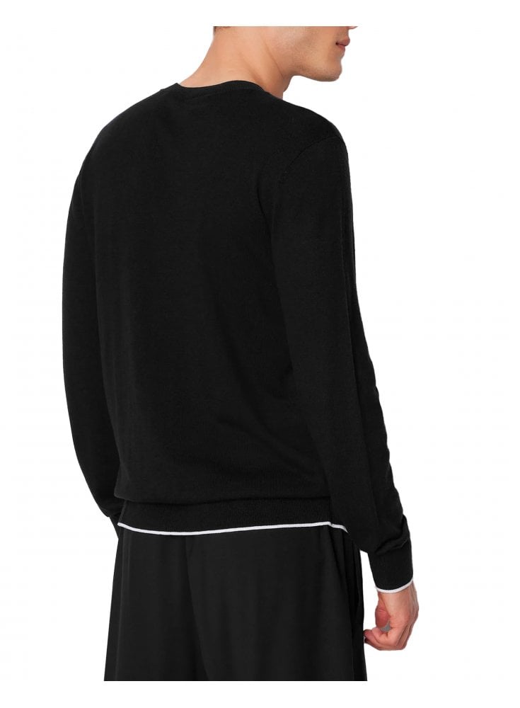 Armani Exchange Man Knitted Pullover Black
