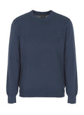 Armani Exchange Man Knitted Pullover Tonal Brandin Navy