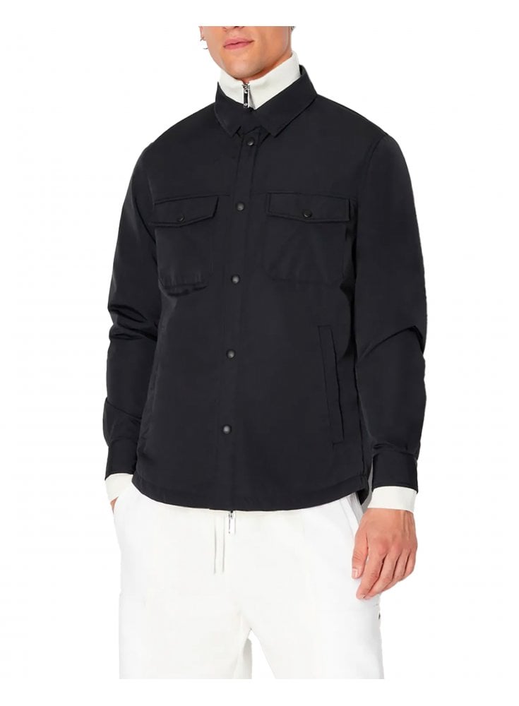 Armani Exchange Man Woven Blouson Jacket Black