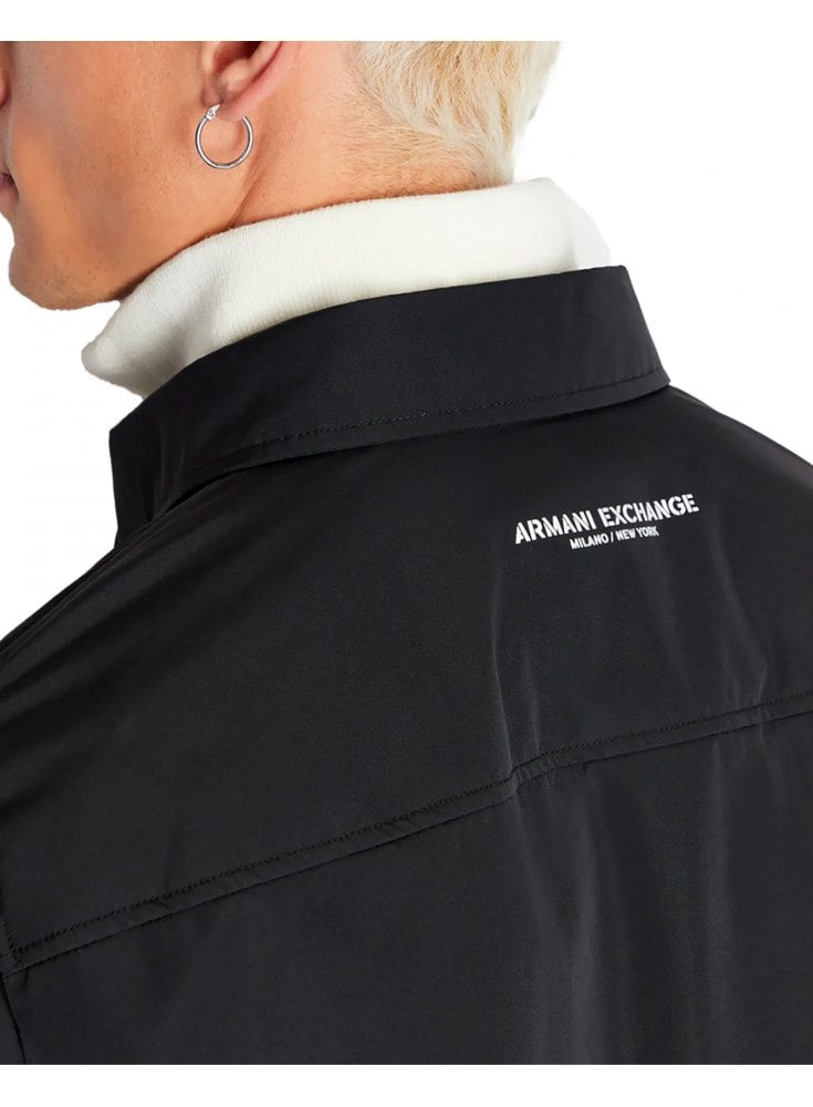 Armani Exchange Man Woven Blouson Jacket Black