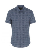 Armani Exchange Man Woven Shirt Navy