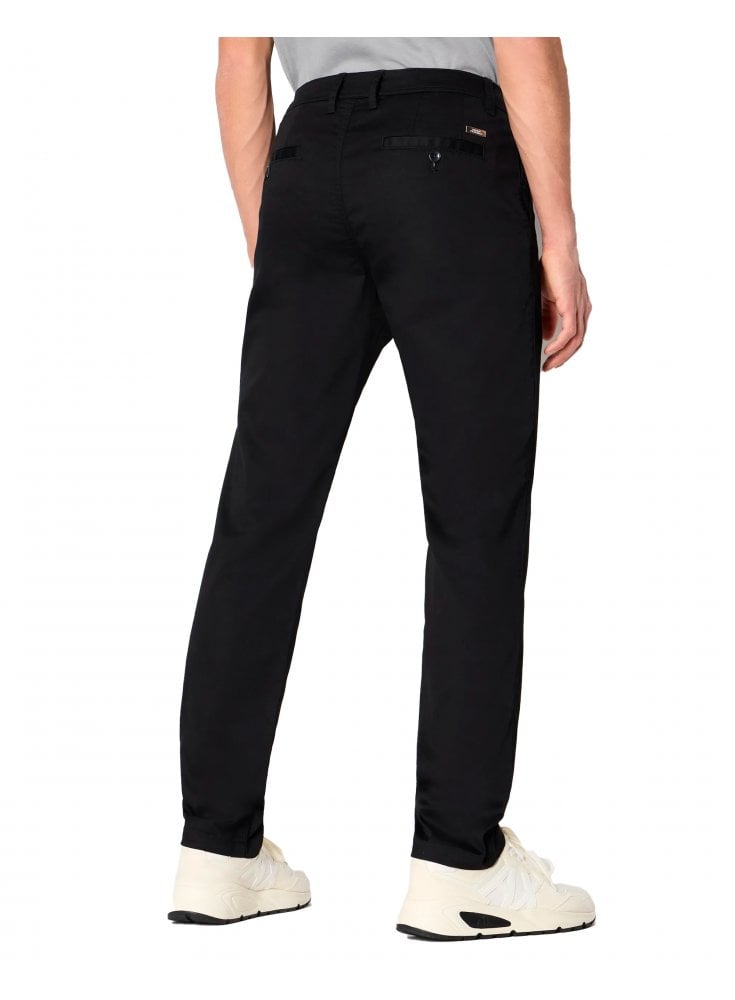 Armani Exchange Mens Black Woven Trouser Slim Black