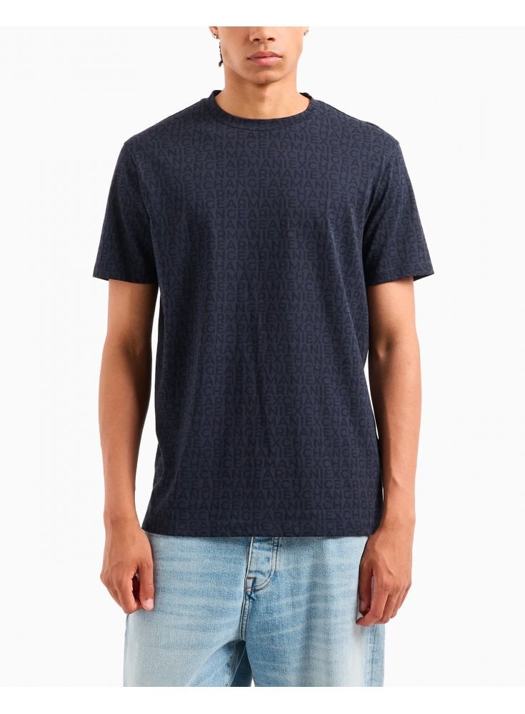 Armani Exchange Polo Navy Lettering Small