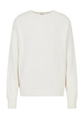 Armani Exchange Ribbed Knitted Pullover Off White