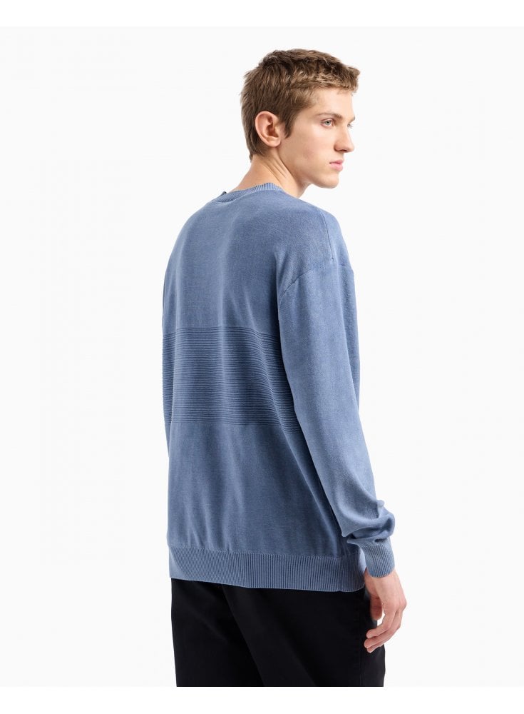 Armani Exchange Ribbed Pullover Flint Stone