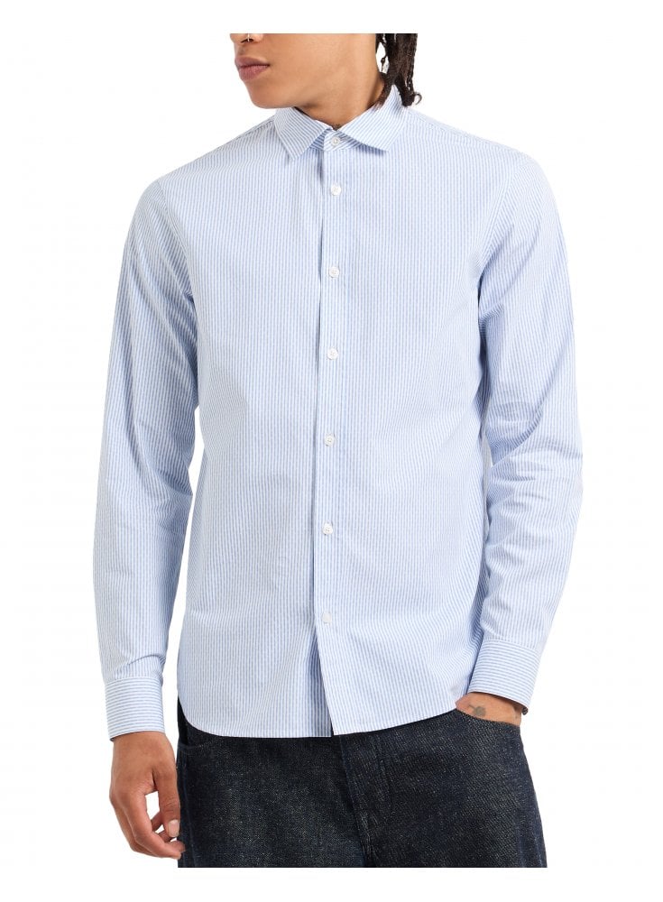 Armani Exchange Shirt Blue/white Striped – GHIA MENSWEAR