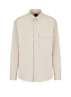 Armani Exchange Soft Cotton Twill Shirt Single Bre Stone
