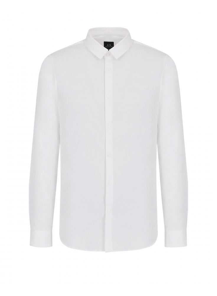 Armani Exchange Stretch Poplin Shirt White