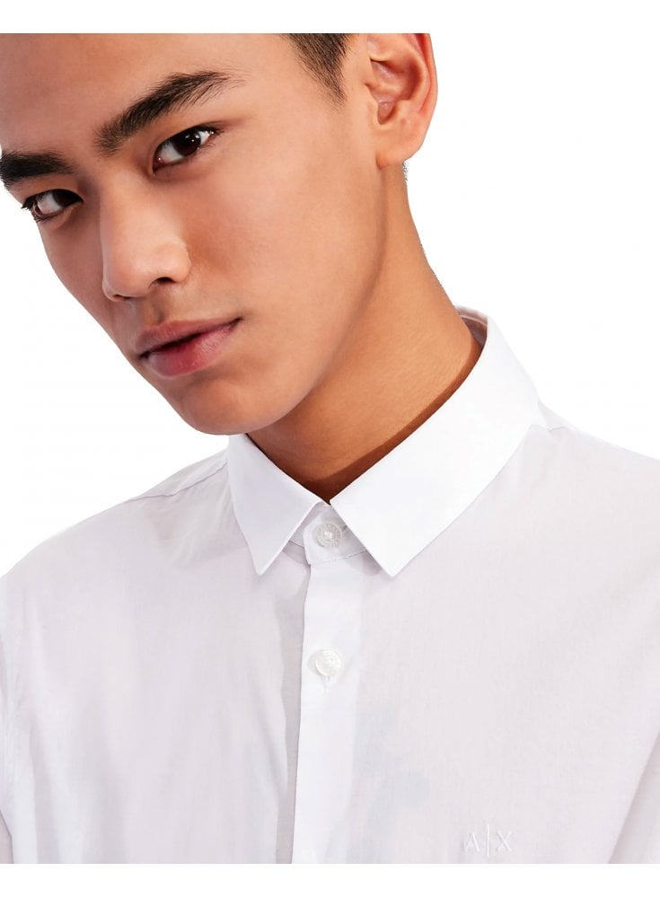 Armani Exchange Stretch Poplin Shirt White