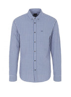 Armani Exchange Woven Micro Gingham Shirt White Blue