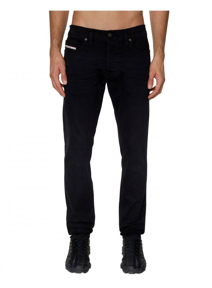 Diesel D-luster Slim Tapered Jean Washed Black 0elay
