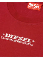 Diesel Mens T-Just T Shirt Deep Red